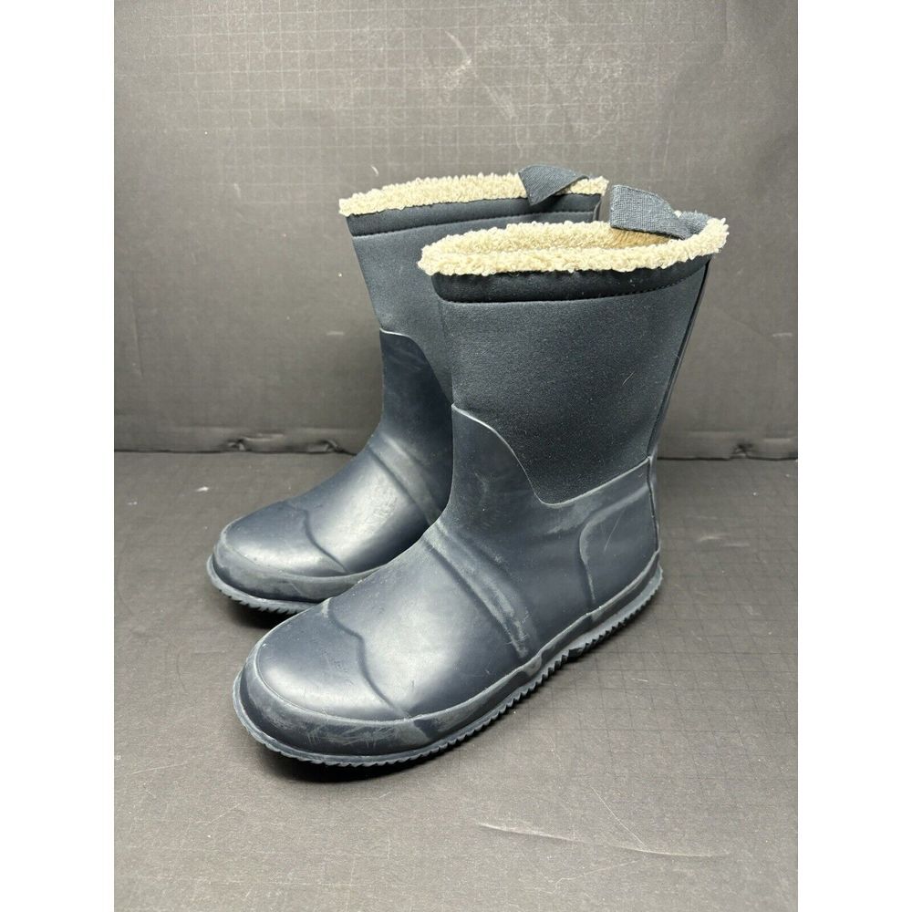 HUNTER Kids Vegan Shearling Lined Boots Wellies Rain Boots Size US 5 UK 3‎ Blue